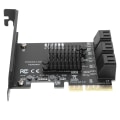 Miniatyrbillede 6 af 8: Udvidelseskort PCIE til 6Port SATA3.0 Harddisk 6G PCIE3.0 GEN3 4X Interface Hub Adapter
