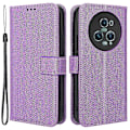 Pikkukuva 1 / 4: Honor Magic5 Pro 5G Lompakkokotelo - Timanttikuvioitu PU-nahkakansi Violetti
