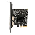 Miniatyrbillede 3 af 8: PCIE til USB3.1 udvidelseskort 10 Gbps stabil høj hastighed PCIE til 2 port USB3.1 Gen 2 værtscontroller udvidelseskort