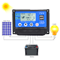 Miniatyrbilde 4 av 8: YCX-002 10-60A solcellepanelregulator ladekontroller PWM 12V/24V autofokussporing 50A