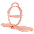 Miniatyrbilde 5 av 8: Fruktfat Bærbar Flerlags Foldbar Plate Moderne Stuebord Fruktoppbevaringskurv (Rosa)