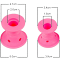 Miniatyrbillede 3 af 4: 20x silikone curler (10 store og 10 små) egnet til hende - curler kan nemt forme og sove - intet behov for opvarmning skønhedsassistance - pink