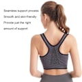 Miniatyrbillede 5 af 5: Lynlås Sports BH Plus Size Running Yoga Fitness Sort L