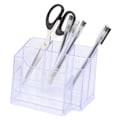 Miniatyrbillede 4 af 8: Populær kontorartikler Transparent Multifunktions Penholder med Card Box i Transparent White