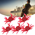 Miniatyrbild 6 av 8: 5 st artificiell simulering tredimensionell krabba form mjukt bete fiskeutrustning