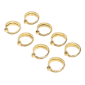 Miniatyrbilde 6 av 8: 8 STK Strikke Hekle Loop Ring Åpen Design Legering Justerbart Garn Gull Guide Finger Holder for DIY