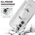 Miniatyrbild 5 av 5: For Samsung Galaxy S25 Case Compatible with MagSafe Rhombus PU Leather Phone Case - Multicolo Multicolor Titanium Grey