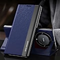 Miniatyrbillede 2 af 5: For Honor X9a 5G/Magic5 Lite 5G Elektroplettering PU Læder Flip Stand Telefon Cover Etui Safir