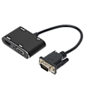 Miniatyrbilde 7 av 8: VGA hann til High Definition Multimedia Interface hunn VGA hunn adapter med lydkabel