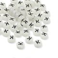 Miniatyrbillede 2 af 5: Sort Akryl Lysende Perler 4x7mm Runde til Smykkefremstilling Armbånd Halskæder DIY Tilbehør K 100 stk
