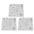 Miniatyrbilde 2 av 8: 3 stk. gjennomsiktige TPR-stempler, attraktive dekorative DIY-stempler for preging for kortlaging og scrapbooking