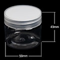 Miniatyrbilde 6 av 8: 50 ml gjennomsiktige flasker med bred åpning for fiskeagn