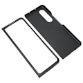 Miniatyrbillede 6 af 8: Business PU læder telefonetui til Galaxy Z Fold 3 ridsefast foldbar skærm telefoncover sort