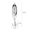 Miniatyrbild 4 av 5: Silvermetall Glow-in-the-Dark fiskedrag - 47g - Perfekt för fiskeaktiviteter