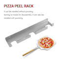 Miniatyrbillede 2 af 5: Pizza Spatel Vægstativ Børstet Rustfrit Stål Pizza Skræl Stativ Vægmonteret Hænger Kraftig Pizza Zekai