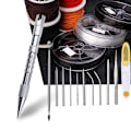 Miniatyrbild 4 av 8: 6/12 st paraplyrep stickningsnål set spik med snörningsnålar Fids