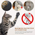 Miniatyrbild 4 av 4: Transparenta Kattklöskydd för Möbel - Set med 6, Självhäftande Soffa Skydd