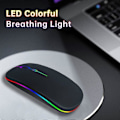 Miniatyrbillede 3 af 5: LED Trådløs Mus Bluetooth Mus, Genopladelig LED Dual Modes Trådløs Mus