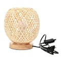 Miniatyrbillede 1 af 5: Bambus Rattan Bordlampe Japansk Stil Sengelampe Skrivebordslampe Soveværelse DIY Dekoration EU Stik