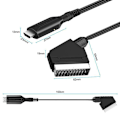 Miniatyrbillede 2 af 6: Scart til HDMI Adapter - 1080P, Alt-i-en Scart til HDMI Adapter Sort
