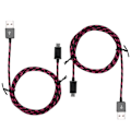 Pikkukuva 2 / 8: 2 kpl pikalatausjohtoa Micro USB -datakaapeli nailonpunottu kaapeli Android-puhelimeen