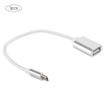 Miniatyrbilde 3 av 8: 3 stk vevd stoffforsterket kontakt Ingen rust Jevn overføring USB-inngang Mikro-utgang OTG-adapterkabel for AndroidSølv