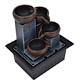 Pikkukuva 7 / 8: Pöytävesisuihkulähde keltaisella LED-valolla Feng Shui Relaxation Desktop Ornament Decoration EU Plug AC220-240V