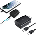 Miniatyrbillede 5 af 8: 25W Oplader USB Type C Strømadapter Vægoplader Blokladekabel til Samsung S21S20