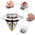 Miniatyrbillede 3 af 5: Universal Pop-Up Vaskeprop, Anti-Tilstopnings Afløbsfilter, Badeværelsesvaskeprop, Badekarsprop til Køkkenvask, til 38 - 41mm Afløbshuller