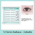 Miniatyrbilde 1 av 5: Limfrie Løse Øyevipper Zodiac-serien 12 Tegn C-Kurver 0,05 mm Segmenterte Selvklebende Syntetisk Hårlengde 1 cm-1,5 cm U635