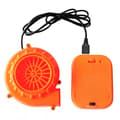 Mini Blæser USB Opladning Mini Oppustelig Blæser med Batteriboks til Oppusteligt Spil Tøj Dragter Orange Blæser