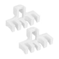 Miniatyrbillede 2 af 8: 2 stk. Badminton Stringing Racquet Load Spreader Badminton Tennis Racquet Pulling Machine Threading Tilbehør Høj Belastning Spreader Beskytter Hvid