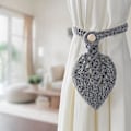 Miniatyrbild 2 av 5: Bohemian Leaf Curtain Tiebacks - Set om 2, Grå