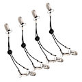 Miniatyrbillede 5 af 8: Multifunktionelle justerbare lagenclips Fasteners Suspender Clip på holdere Grippers stropper (sort)