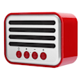 Pikkukuva 3 / 8: Vintage langaton Bluetooth-kaiutin, pieni äänikaiutin, kannettava radio, matkapuhelin, minialakaiutin, punainen