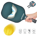 Pikkukuva 6 / 8: Pickleball-mailasetti Hiilikuitukomposiittimailat palloilla ja säilytyspussilla Urheiluvälineet