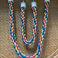 Miniatyrbild 5 av 5: Fågelrep-pinnar Bungee-leksaker för papegojor 15,7 och 31,5 tum Set med 2
