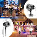 Miniatyrbild 5 av 5: Julprojektor Utomhus, Led Jul Snöflinga Projektor Vattentät IP65, Led Projektorlampor Snöfall Effekt Dekoration för Jul, Inomhus