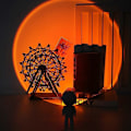 Pikkukuva 2 / 5: Auringonlaskulamppu - Auringonlaskun Projektio Lamppu 3 Väriä 1 Aurinkolampussa USB:llä Romanttinen Visuaalinen LED Aurinkovalo Yövalot Projektori Juhliin, Makuuhuoneen Sisustukseen