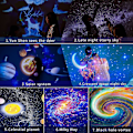 Miniatyrbilde 3 av 5: Stjerneplanetarium Projektor - 360 Roterende LED Galaxy Nattlys for Soverom Tak Romdekor - Ideell Barnegave