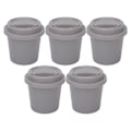Miniatyrbilde 1 av 8: 5 stk Grå kaffekopp skjønnhetssvampholder Lett bærbar sminkesvampbeholderboks
