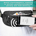 Pikkukuva 4 / 5: Matkalaukku RFID-suojauksella, vedenpitävä vyölaukku, piilotettu lompakko, RFID-blokkeri, passinpidike, vaaleanharmaa