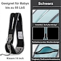 Miniatyrbillede 2 af 5: Reflekterende designer bæresele til baby (sort), bærbar ergonomisk bæresele, justerbar og komfortabel skulderstrop, blød og skridsikker bæresele til baby