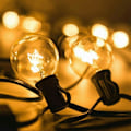 Miniatyrbild 1 av 5: G40 Utomhus Stränglampor med 25 Vattentäta Edison-Glödlampor för Bakgård Veranda Balkong