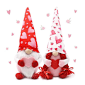 Miniatyrbillede 2 af 7: 2 stk. Valentinsdag dværg plys bamser par ansigtsløse håndlavede plys bamser ferie figurer legetøj ornamenter til bordpynt Valentinsgave