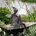 Miniatyrbillede 2 af 3: 1 stk Siddende Fe Have Statue, Sød Harpiks Siddende Fe Have Ornament, til Have Dekoration, 5*15cm