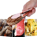 Miniatyrbillede 5 af 8: 1 stk. rustfrit BBQ-tang i rustfrit stål med hængende hul (pink)