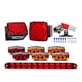 Miniatyrbillede 1 af 5: 12V Firkantet LED Trailer Lys Kit, IP68 Markeringslys til Nummerplade