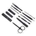 Miniatyrbild 5 av 8: Set 12 verktyg Skärande liten bärbar prydlig nagelsax Grooming Kit med case för kontorsresor