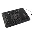 Miniatyrbild 1 av 8: Bärbar datorkylare kylplatta Bas Stor fläkt USB stativ för 14" eller under Notebook Black